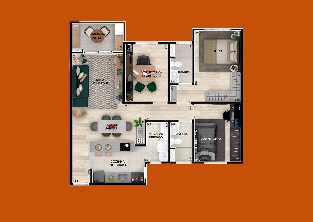 Apartamento à venda com 3 quartos, 78m² - Foto 1