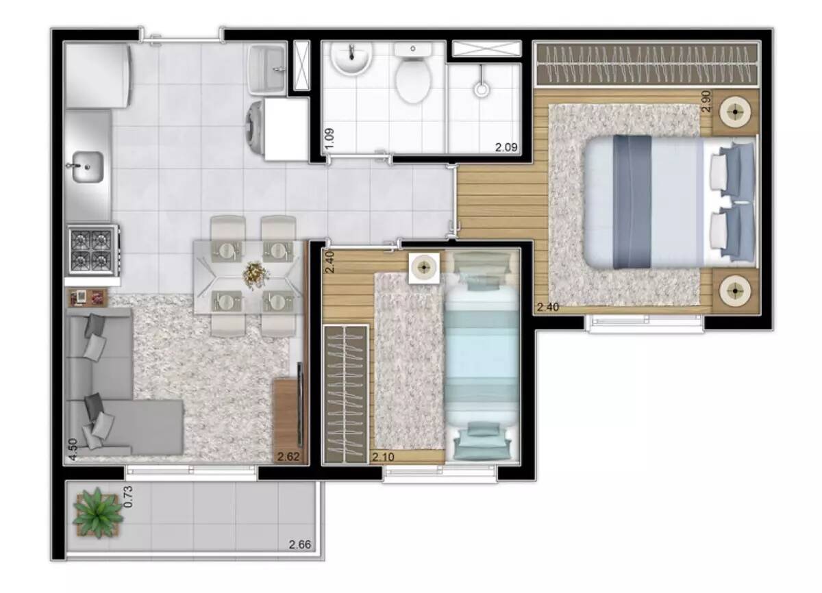 Apartamento à venda com 2 quartos, 35m² - Foto 14